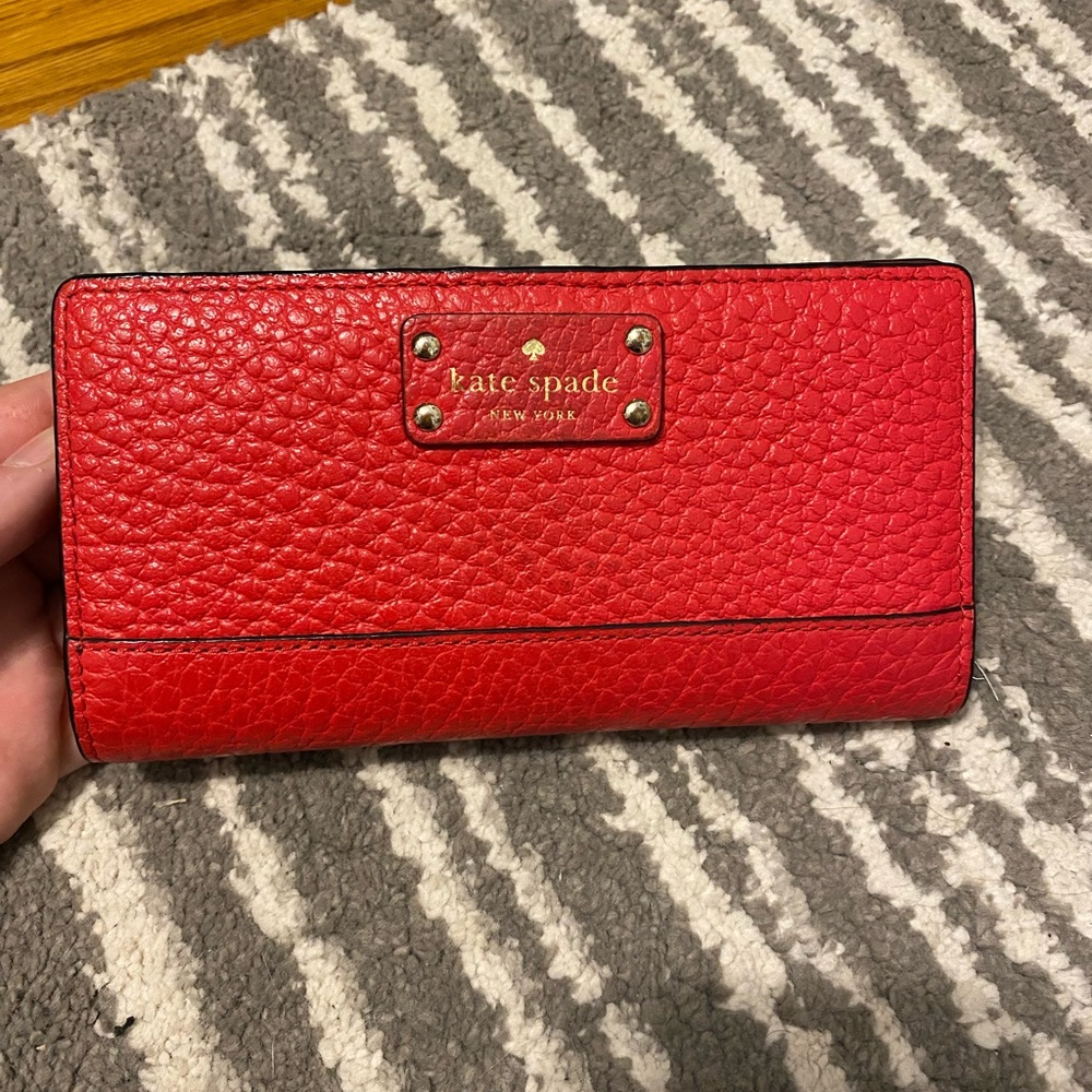 Red kate spade wallet